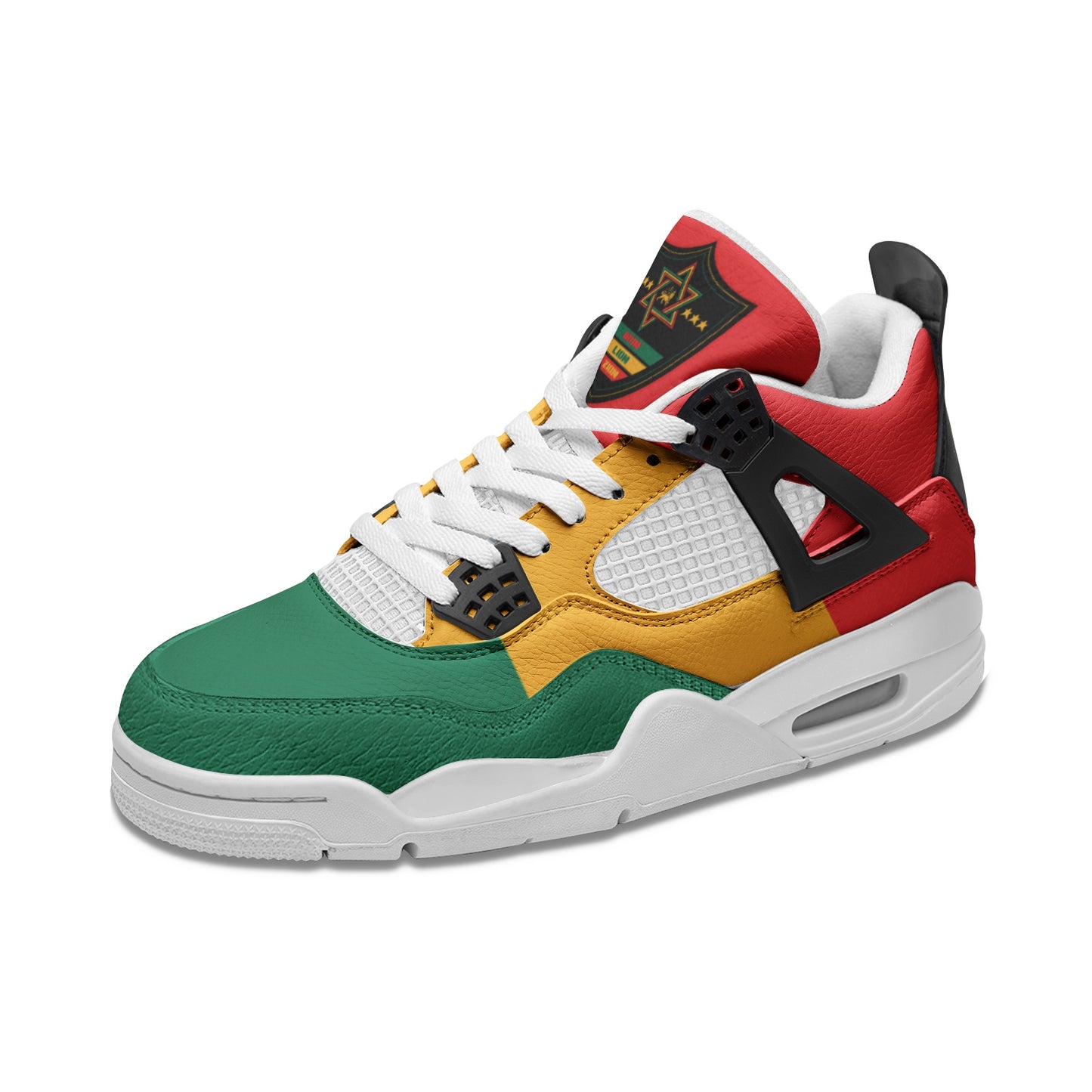 Rasta Flag Mid Shoes flag colors in red/gold/green colorway