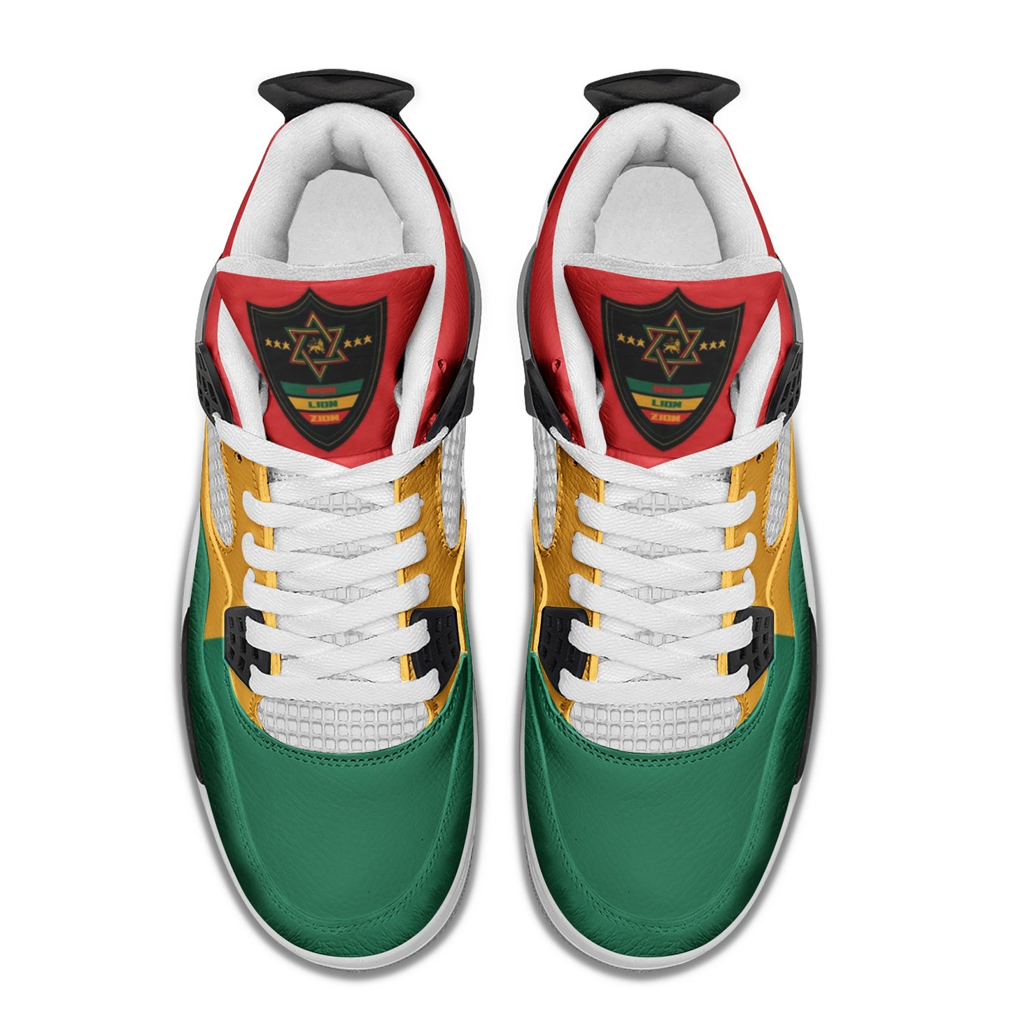 Rasta Flag Mid Shoes flag colors in red/gold/green colorway