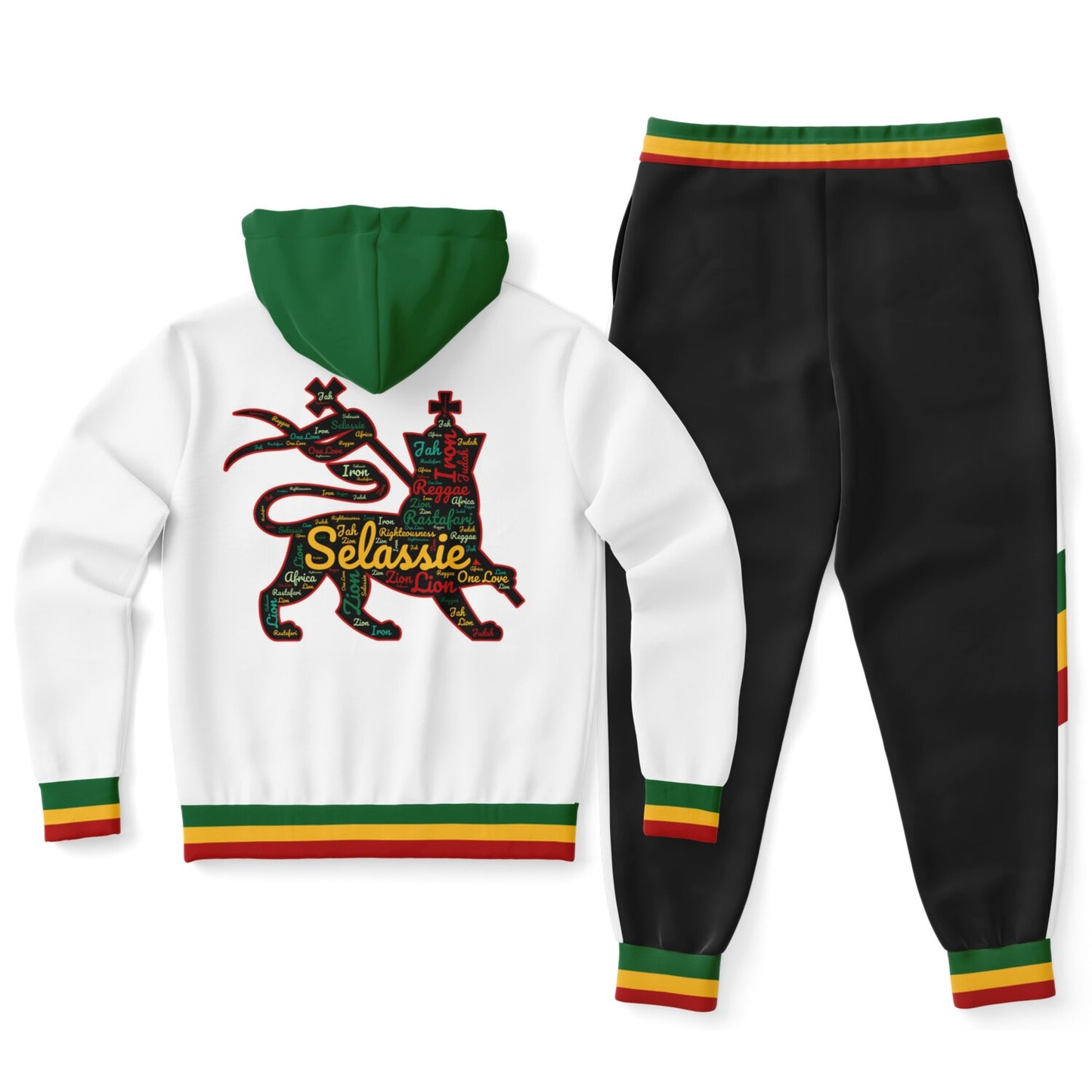Rasta Zip Hoodie & Jogger Set - Roots Stripe - Casual
