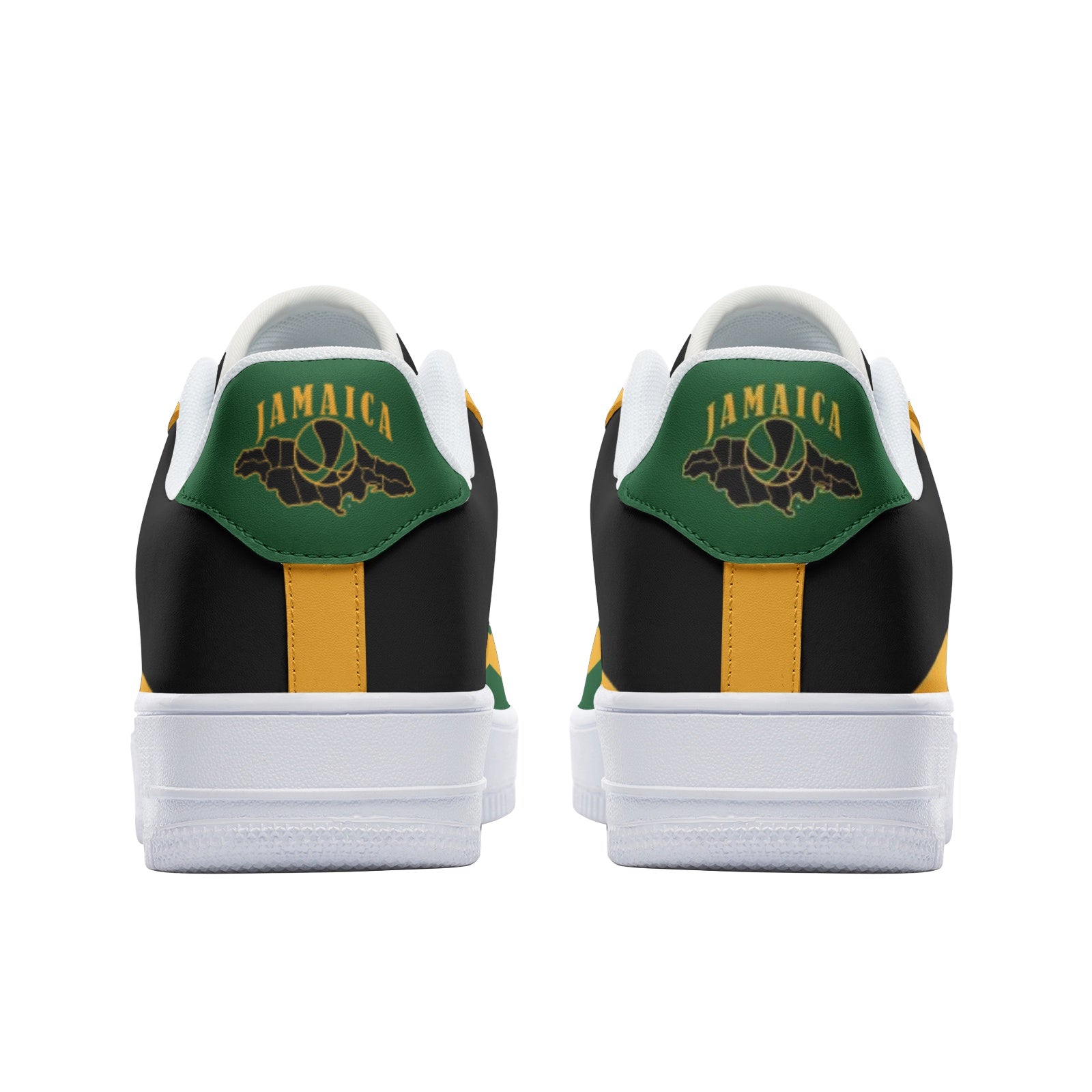 Jamaica Flag Classic Shoes flag colors in black/green/gold colorway