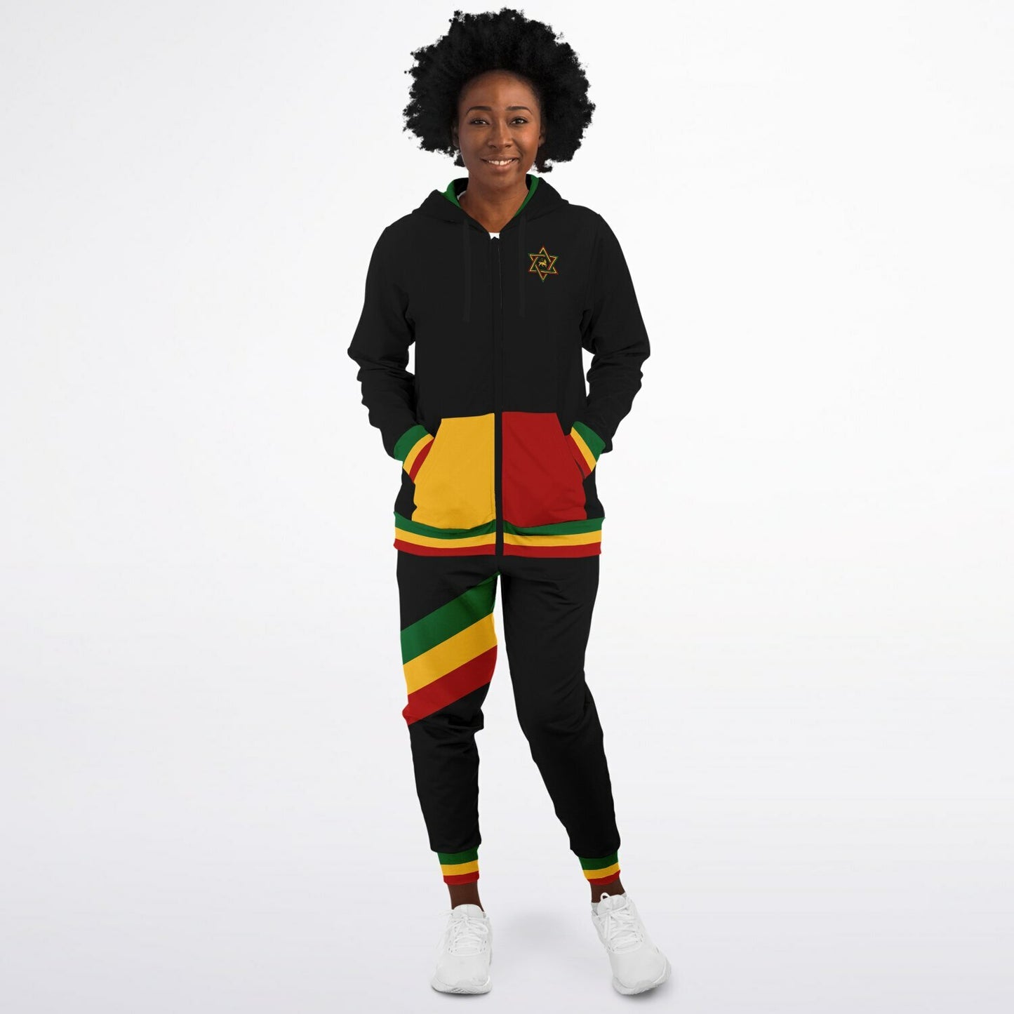 Rasta Zip Hoodie & Jogger Set - Yaad Mode - Casual
