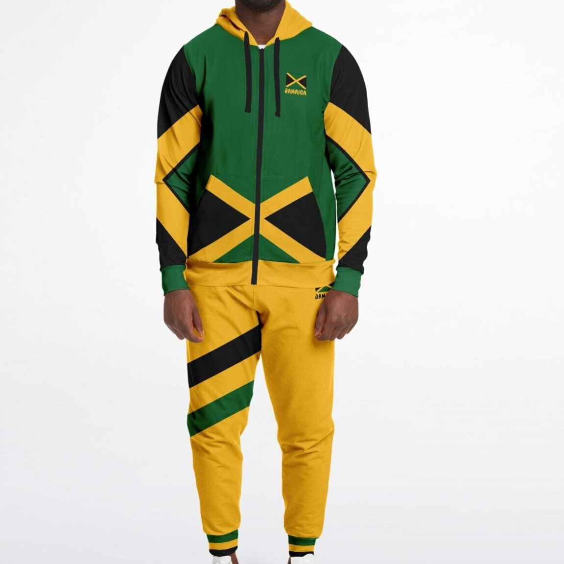 Jamaica Zip Hoodie & Jogger Set - Livity Yellow Green - Casual