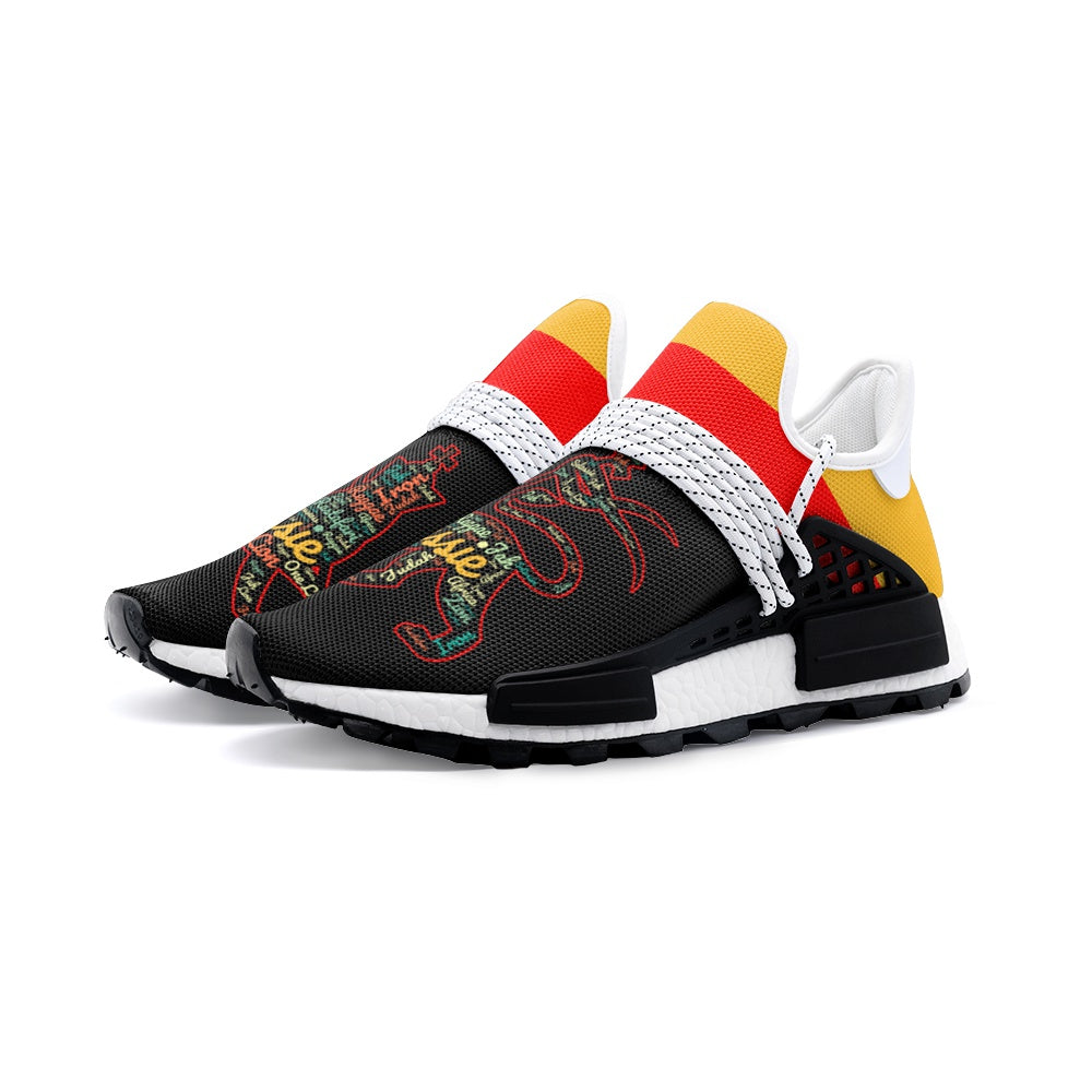 Rasta Black Lion Shoes with lion graphic in black colorway