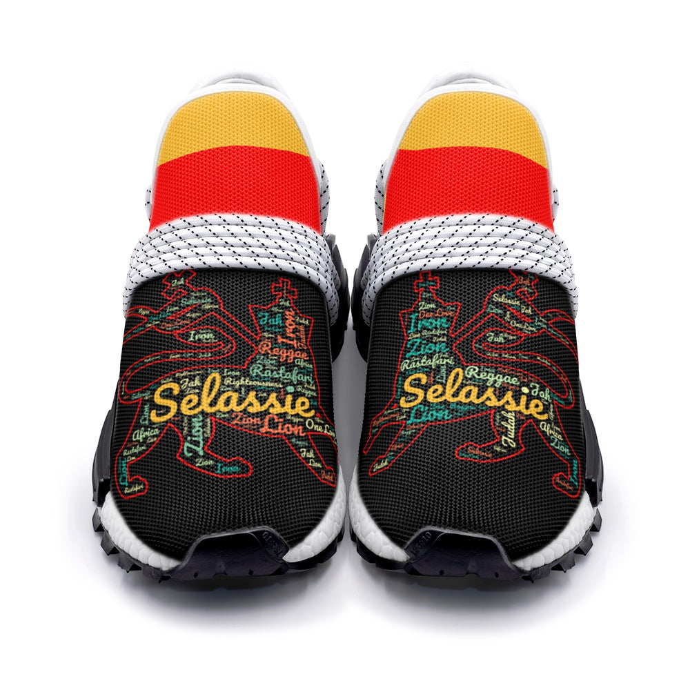 Rasta Black Lion Shoes with lion graphic in black colorway