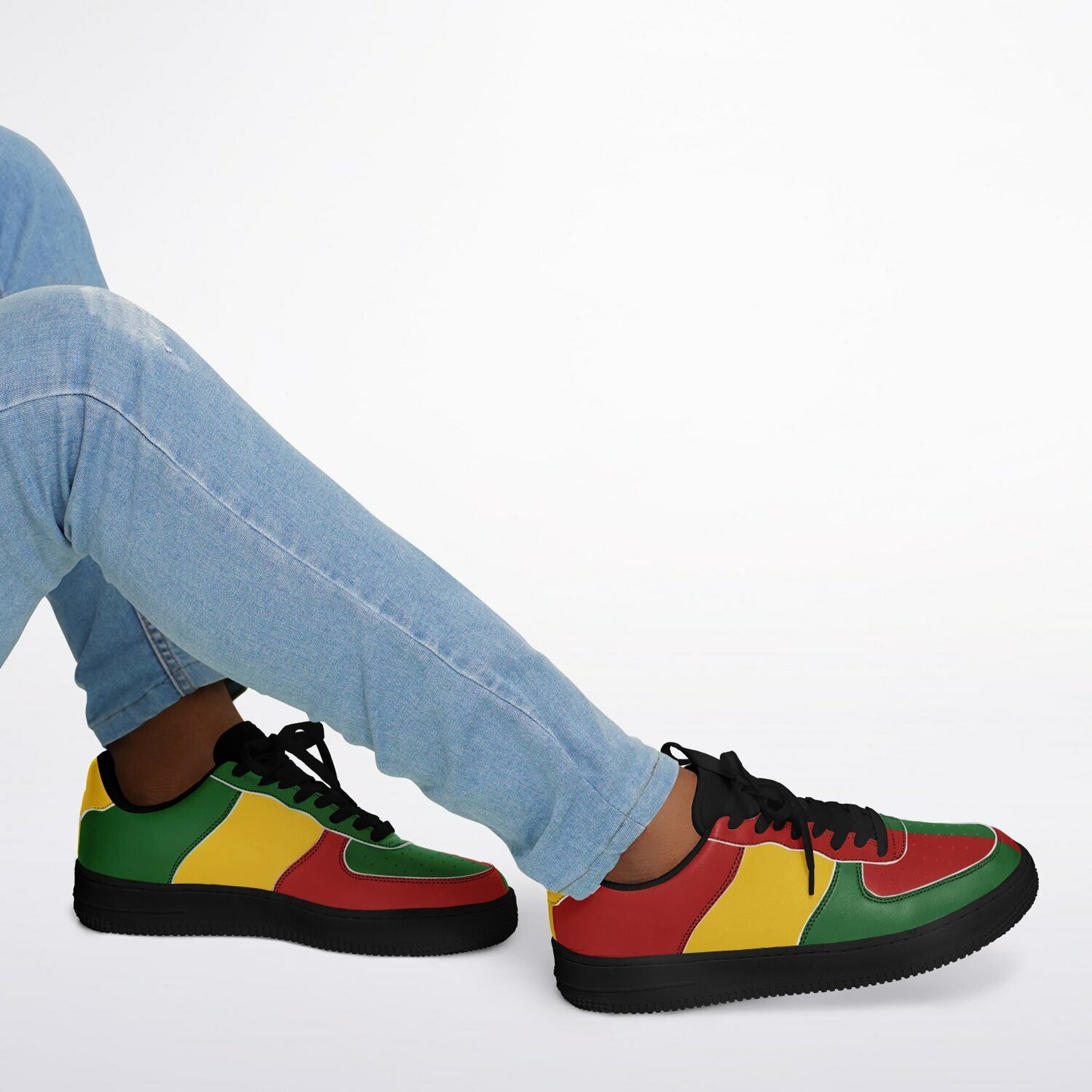 Rasta Bright Colors Shoes in red/gold/green colorway