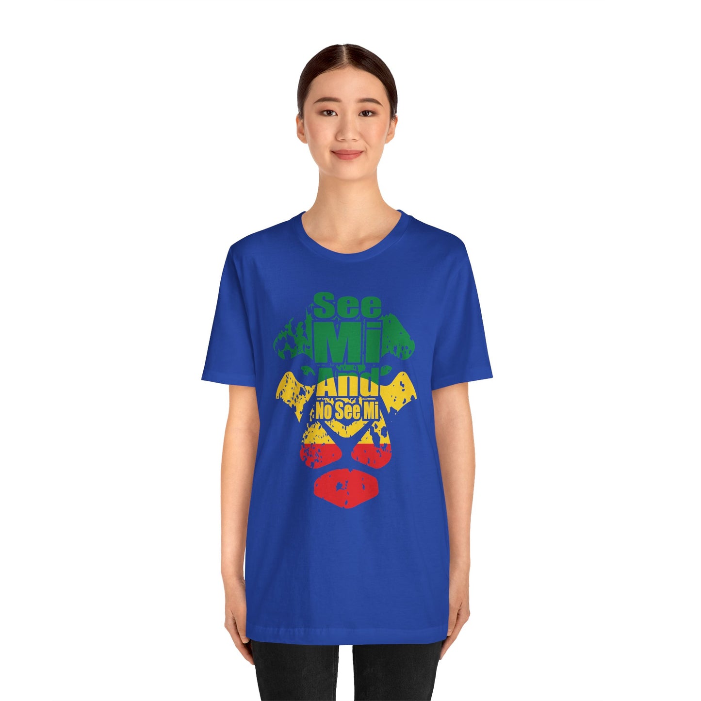Rasta Lion Head "See Mi and No See Mi" T-Shirt