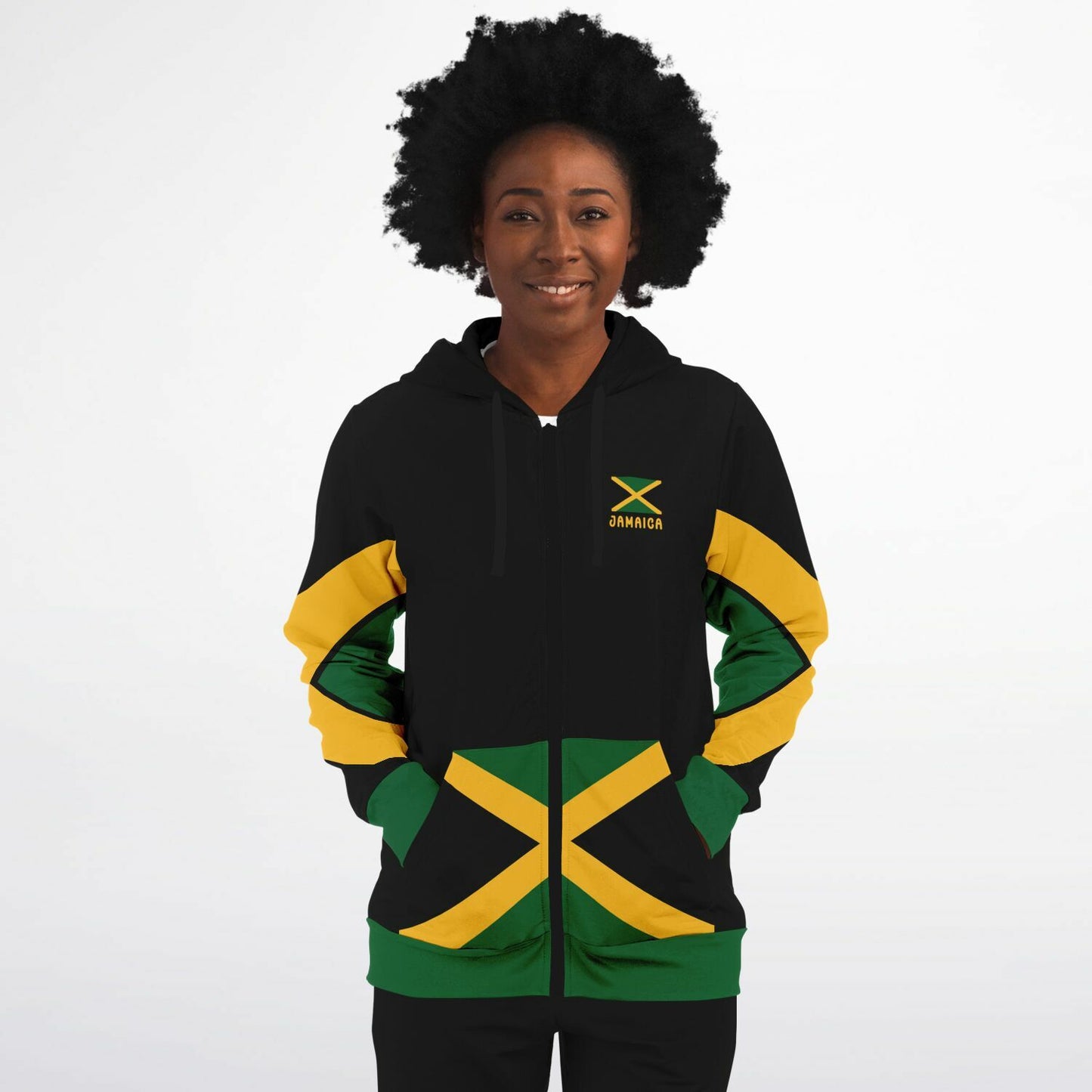 Jamaica Casual Zip Up Hoodie
