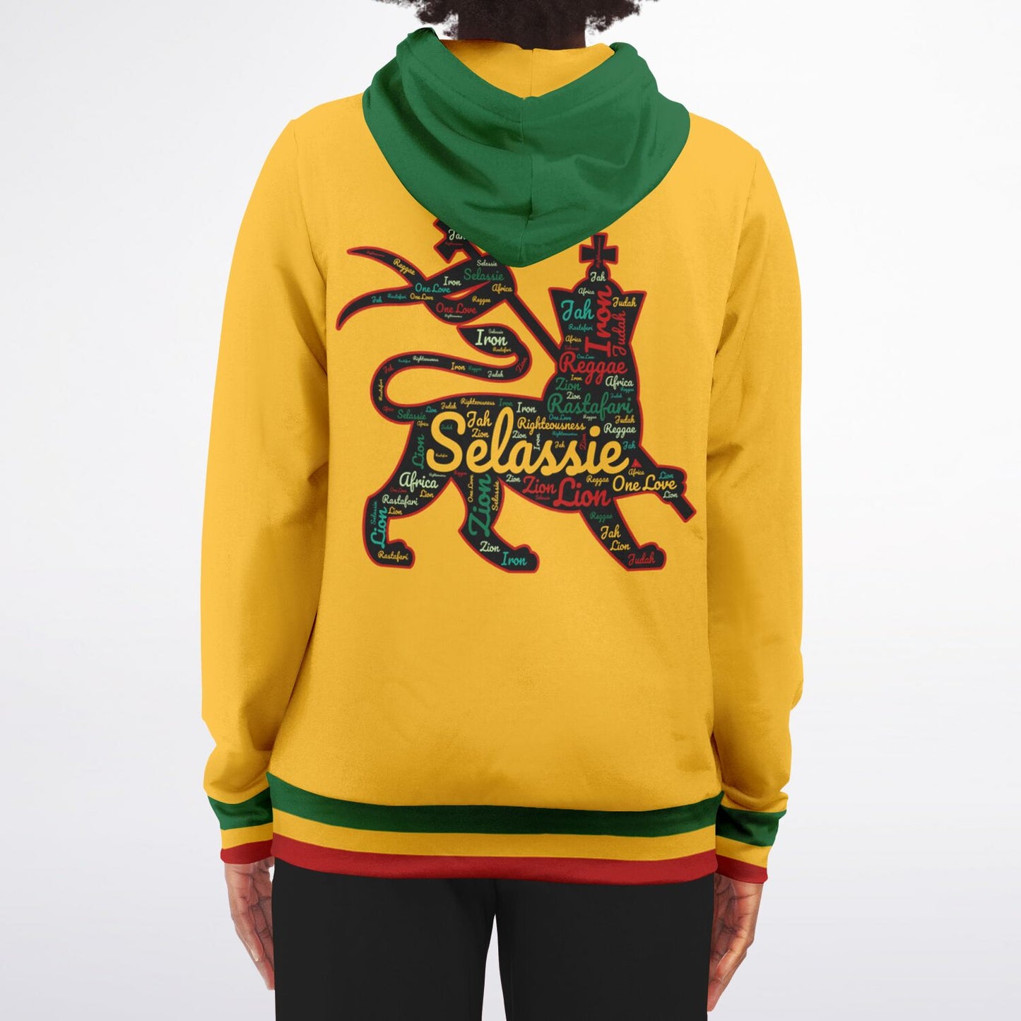 Rasta Lion Of Judah Casual Zip Up Hoodie
