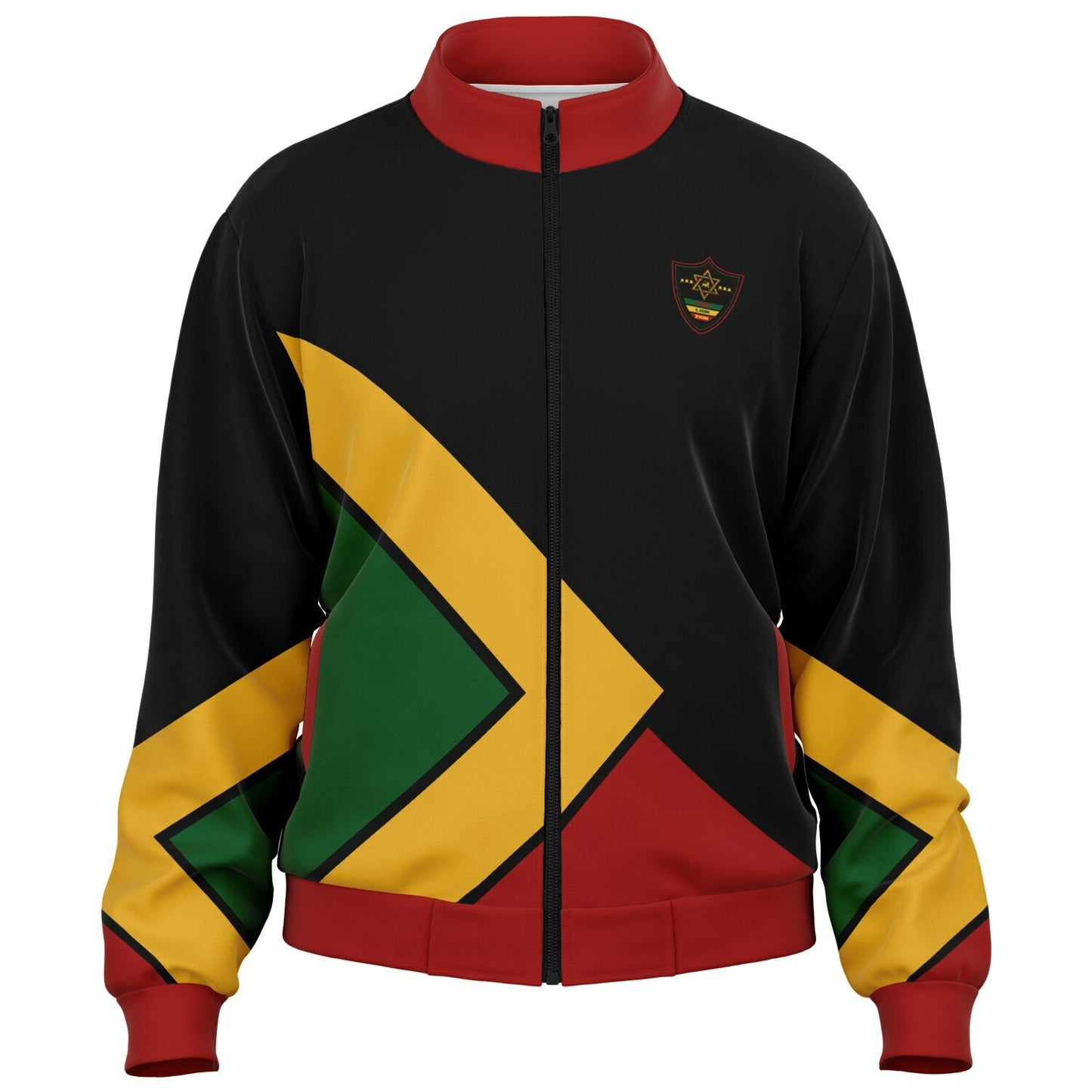 Rasta Track Jacket - Blue Mountain Block Black - Athletic