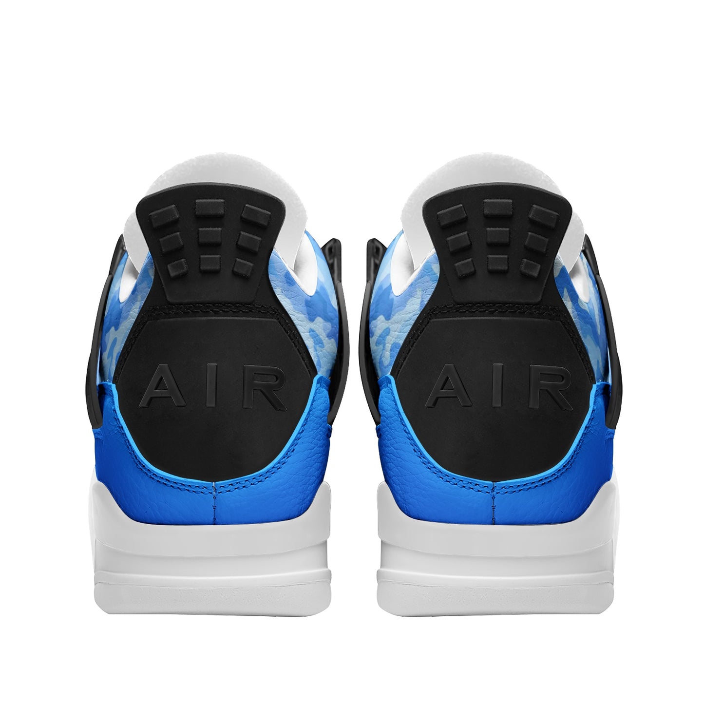Camo Blue Mid Shoes with camo print in blue colorway