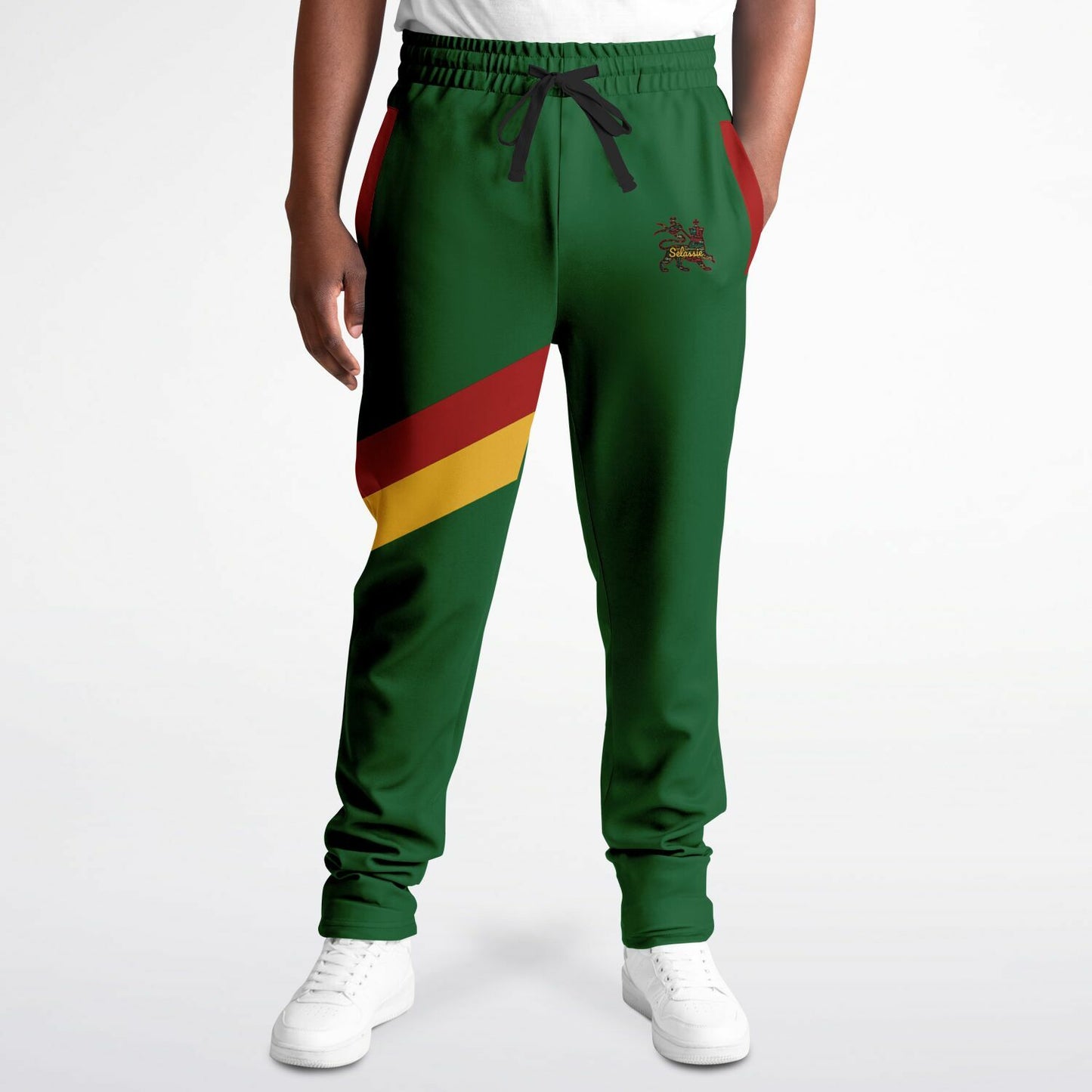 Rasta Track Pants - Lion Of Judah Green