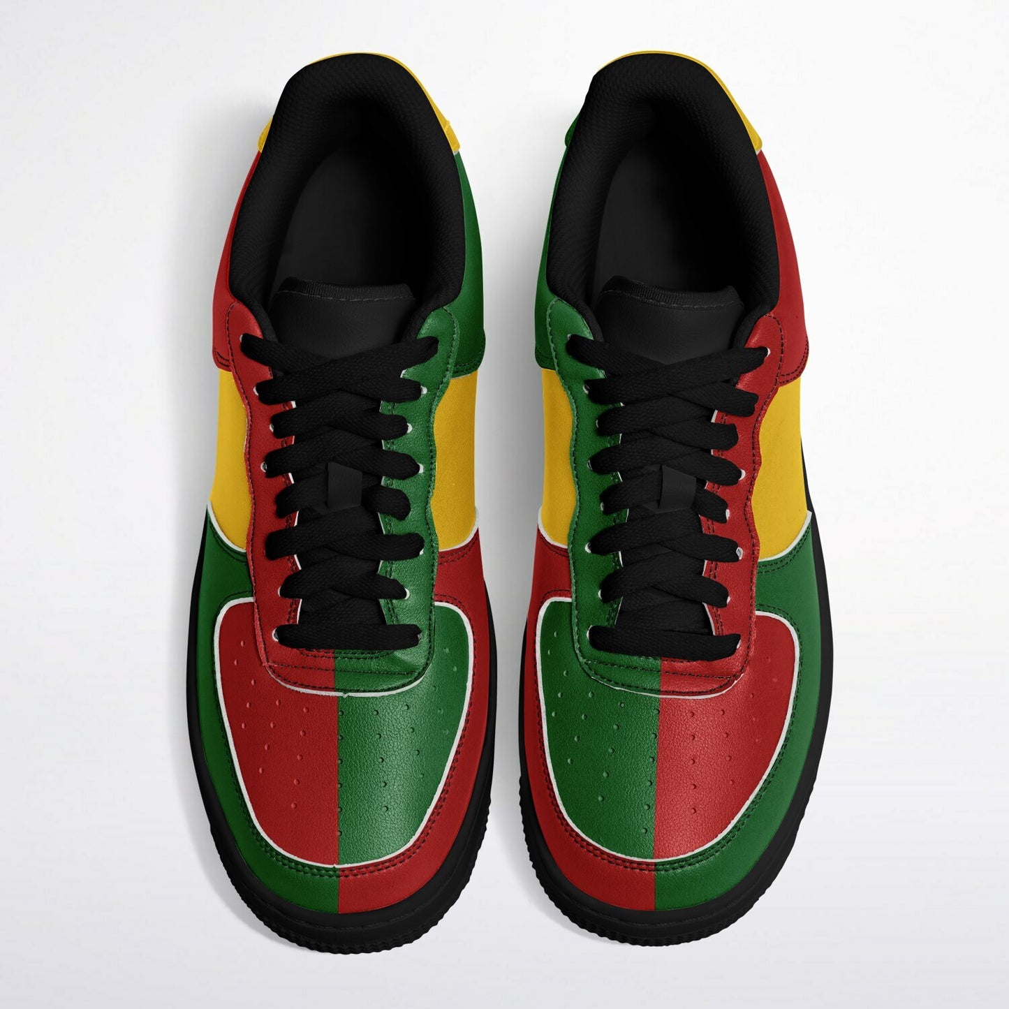 Rasta Bright Colors Shoes in red/gold/green colorway