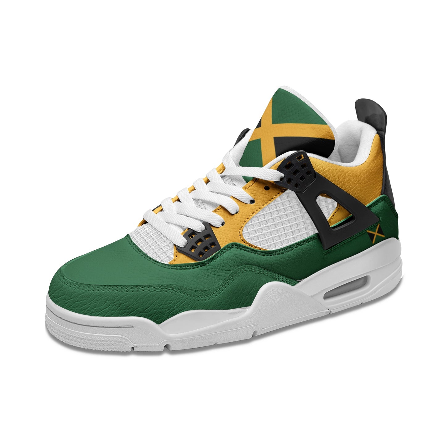 Jamaica YG Shoes in black/green/gold colorway