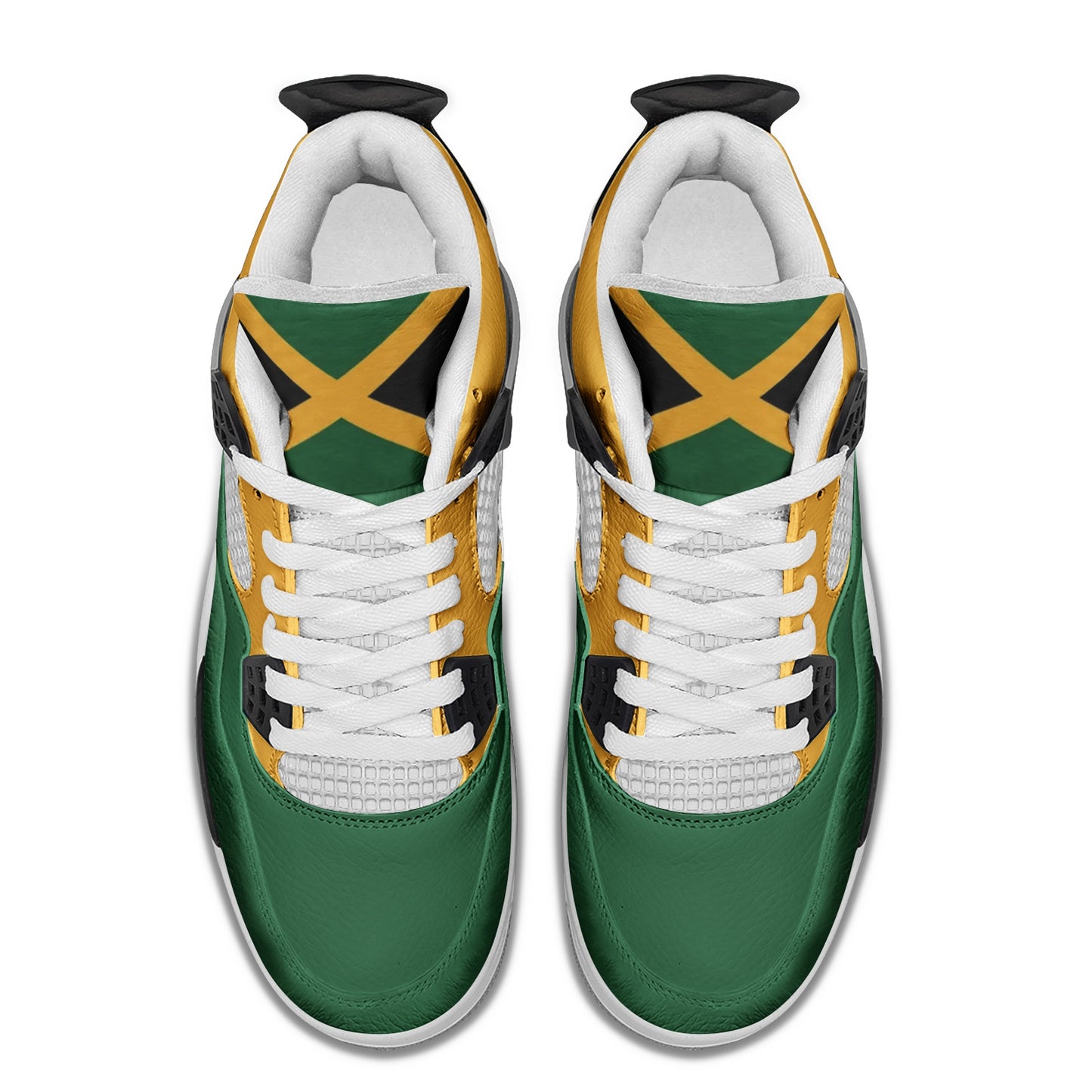 Jamaica YG Shoes in black/green/gold colorway
