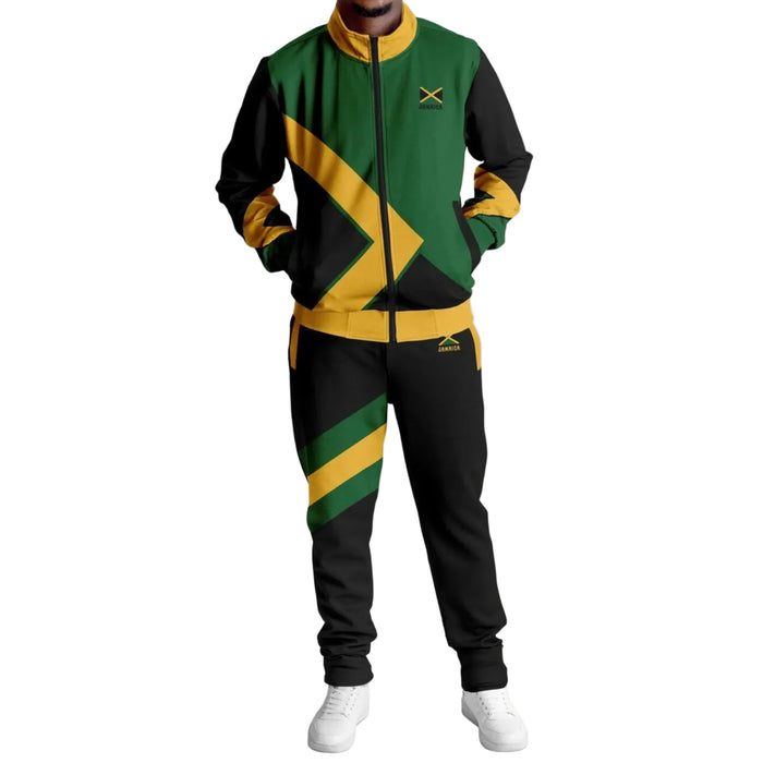 Jamaica Tracksuit - Irie Stripe Green Black