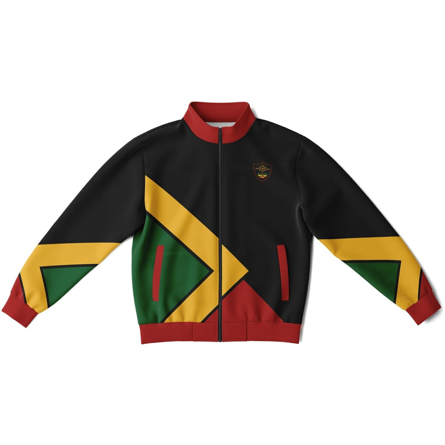 Rasta Track Jacket - Blue Mountain Block Black - Athletic