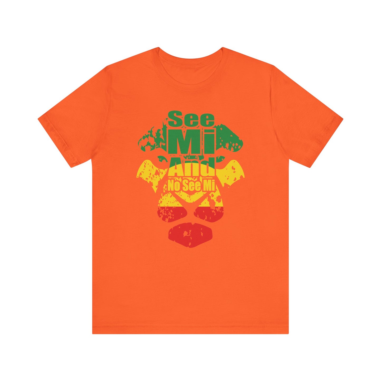 Rasta Lion Head "See Mi and No See Mi" T-Shirt