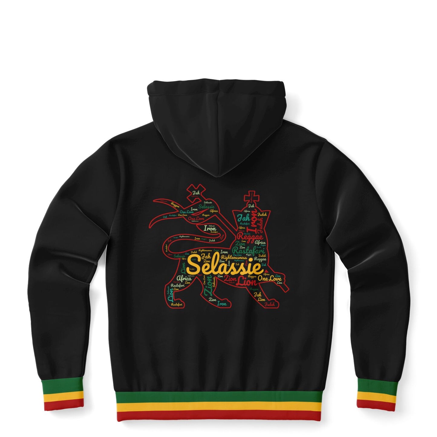 Rasta Lion Of Judah Casual Zip Up Hoodie