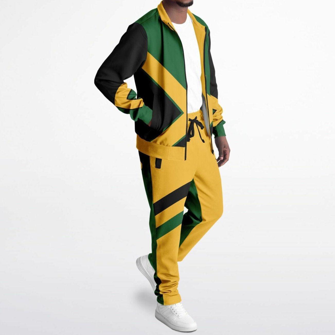 Jamaica Tracksuit - Irie Stripe Yellow Green - Athletic