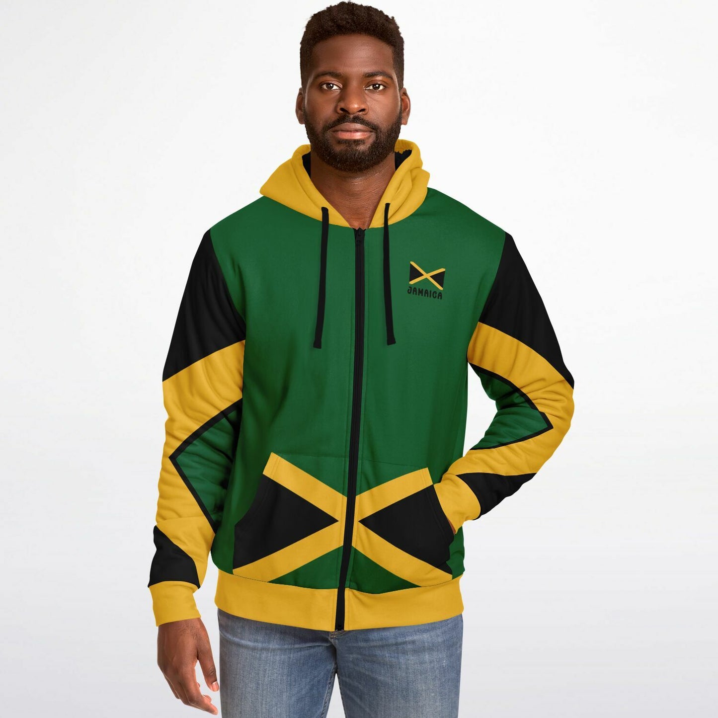 Jamaica Fleece Lined Zip Up Hoodie