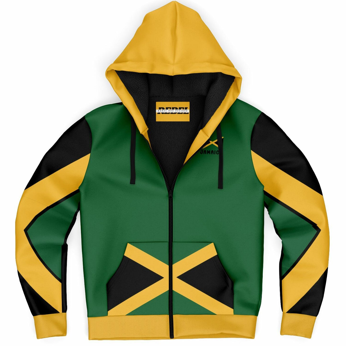 Jamaica Fleece Lined Zip Up Hoodie