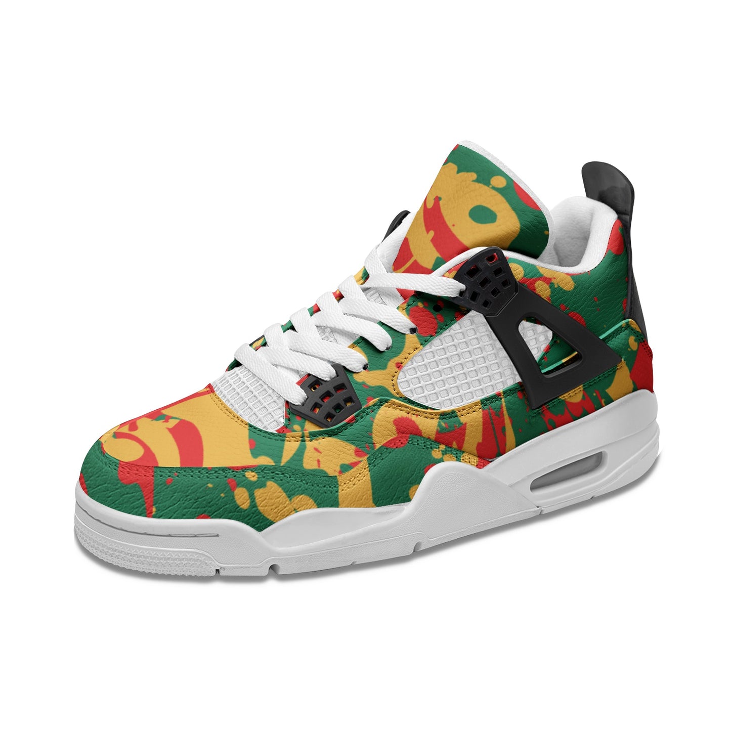 Green Splatter Mid Shoes in green colorway