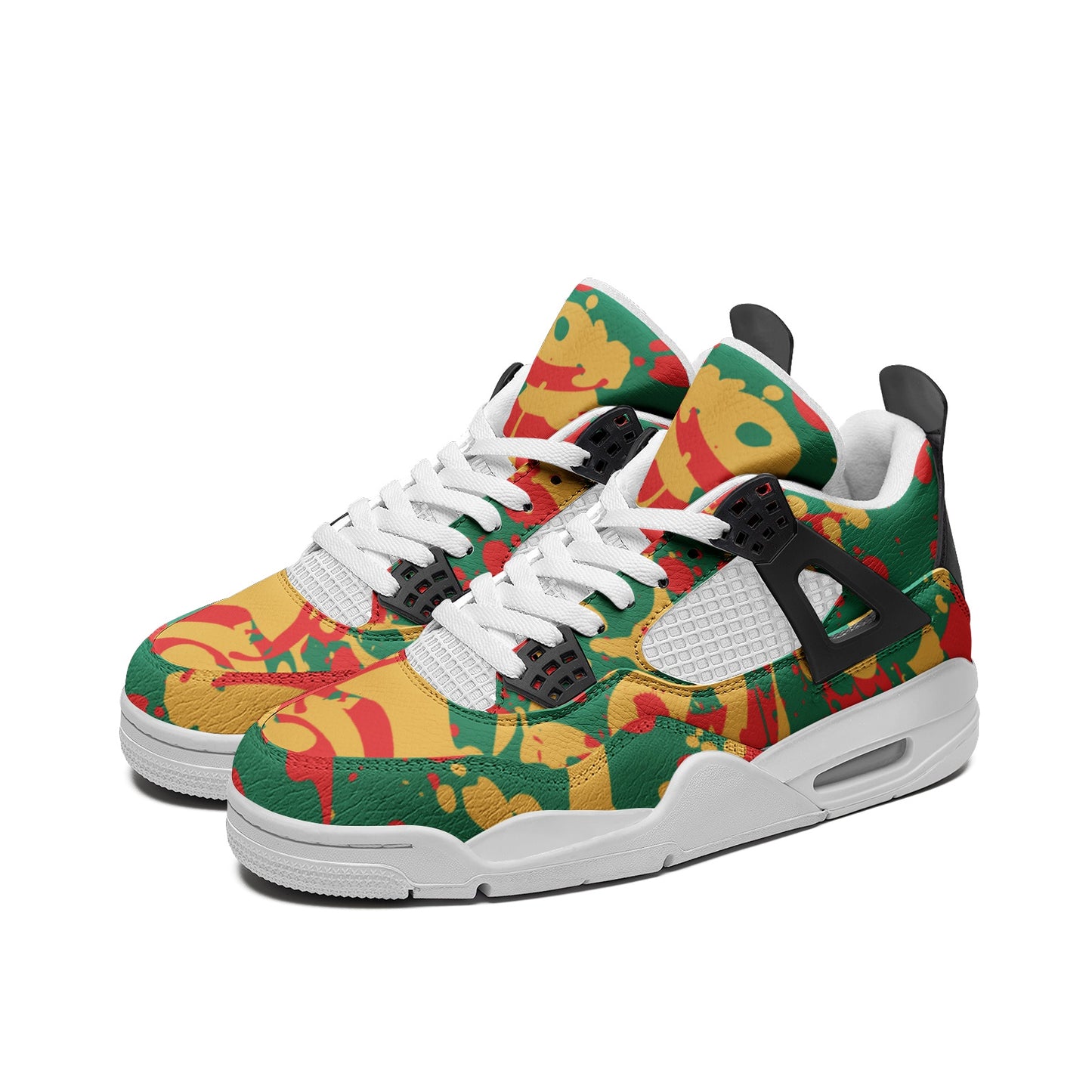 Green Splatter Mid Shoes Rebel Sole
