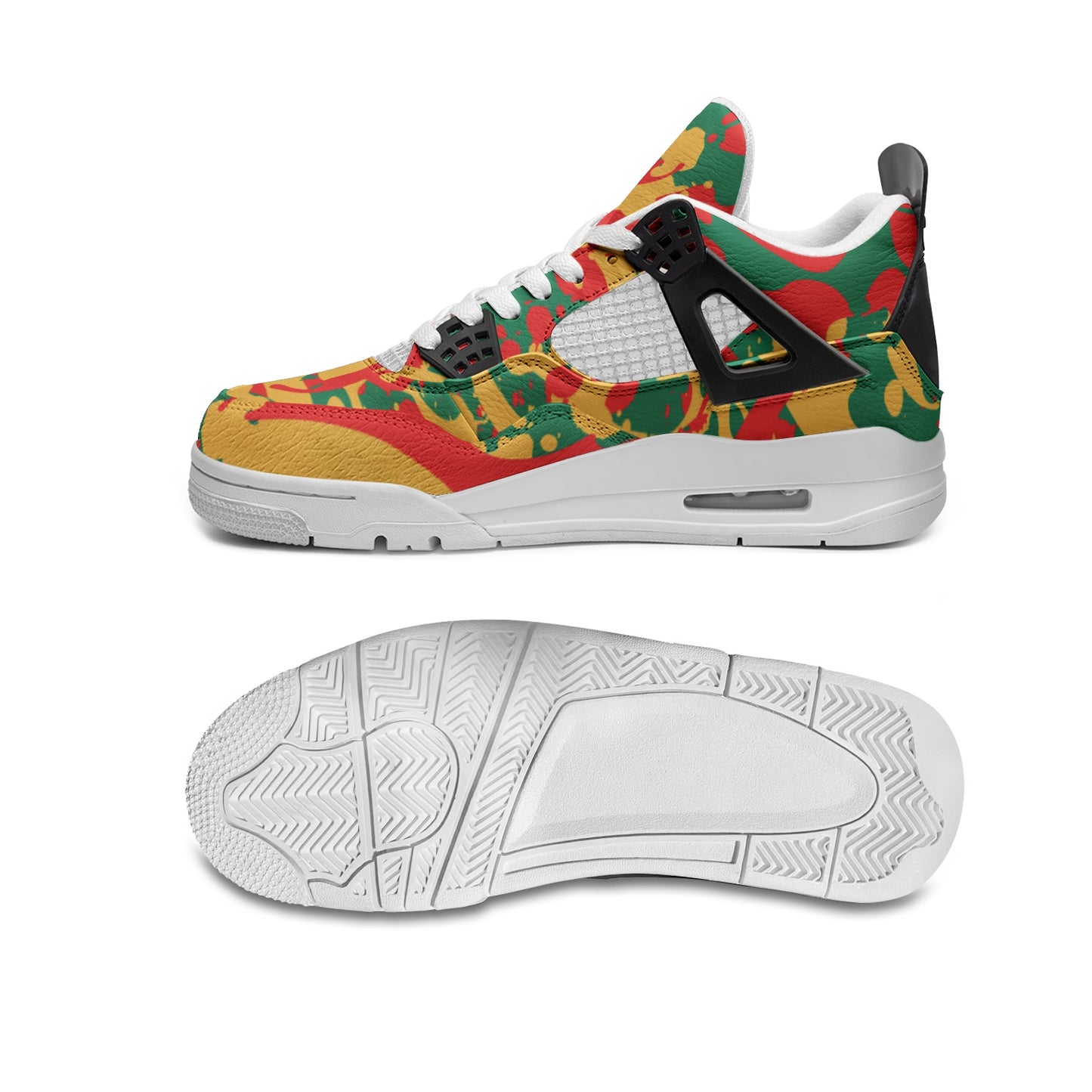 Green Splatter Mid Shoes in green colorway