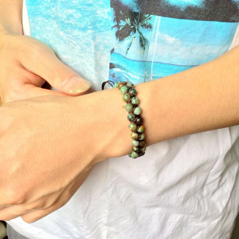 African Turquoise Adjustable Bracelet