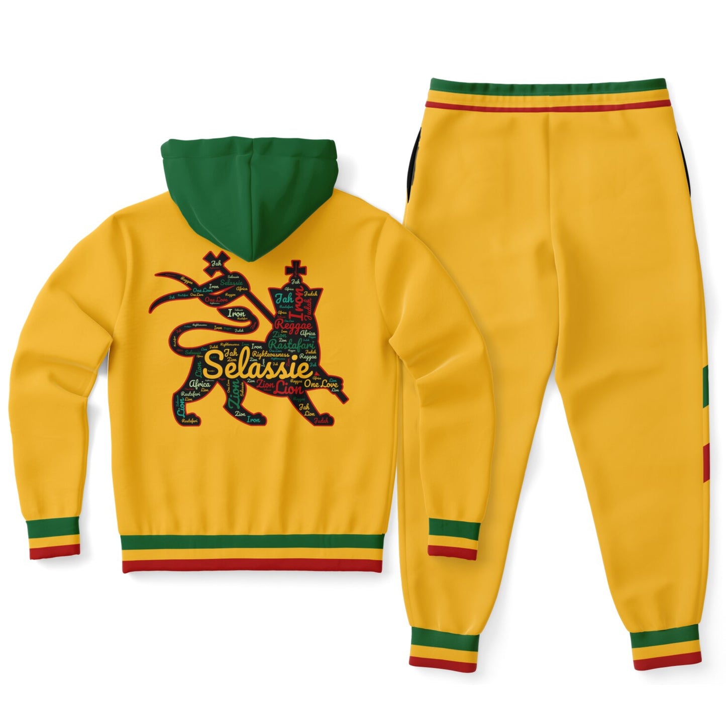 Rasta Zip Hoodie & Jogger Set - Kingston Fade - Casual