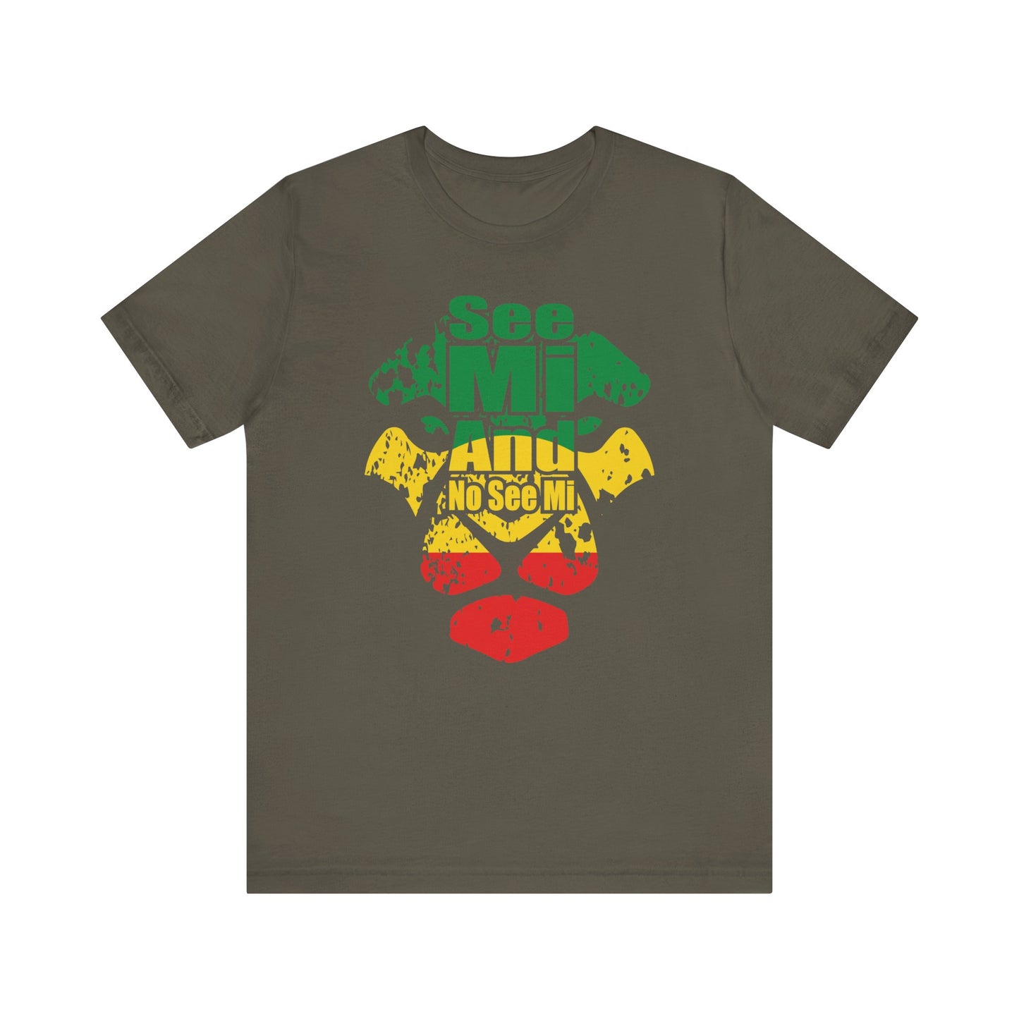 Rasta Lion Head "See Mi and No See Mi" T-Shirt