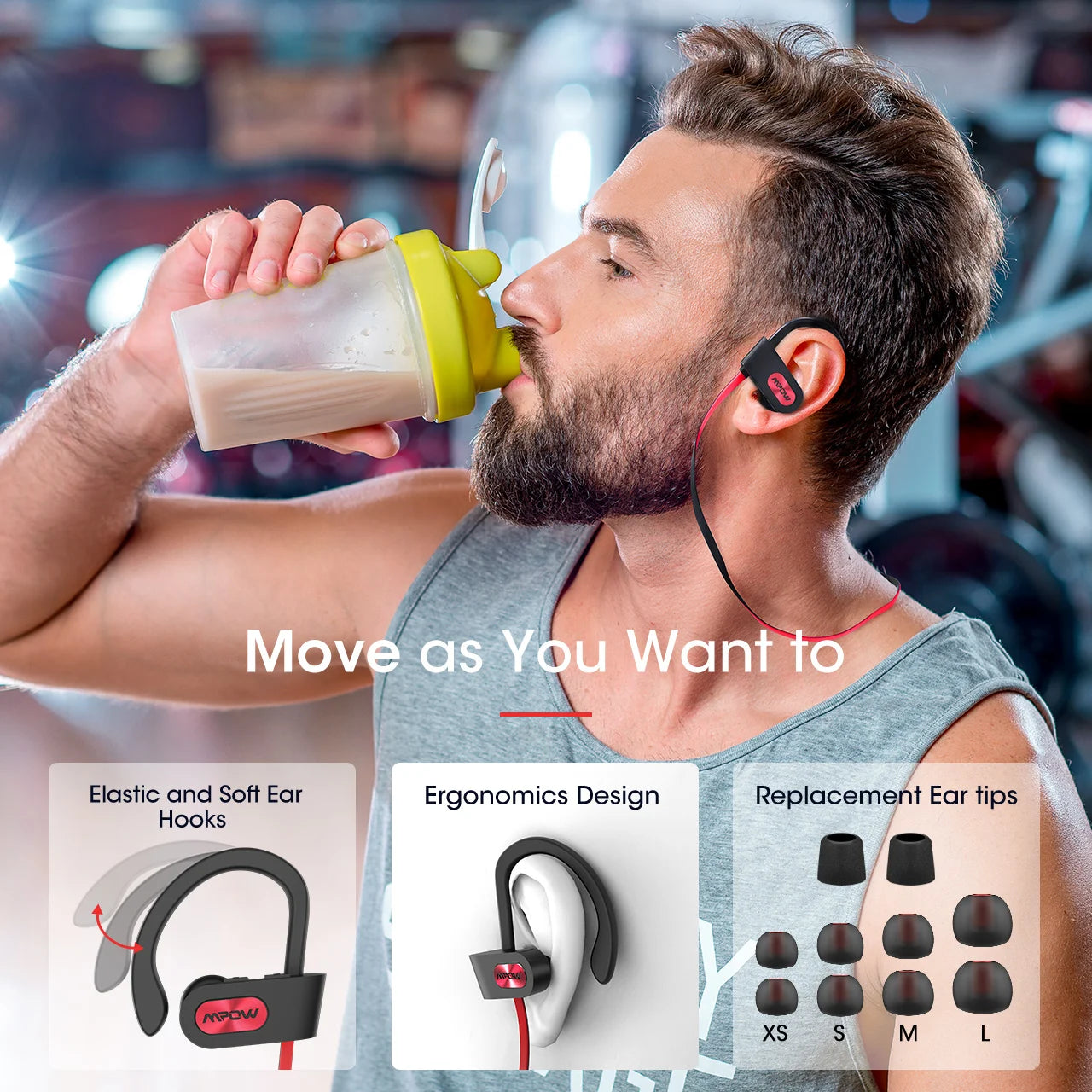 Mpow Flame IPX7 Sport Wireless Earphones
