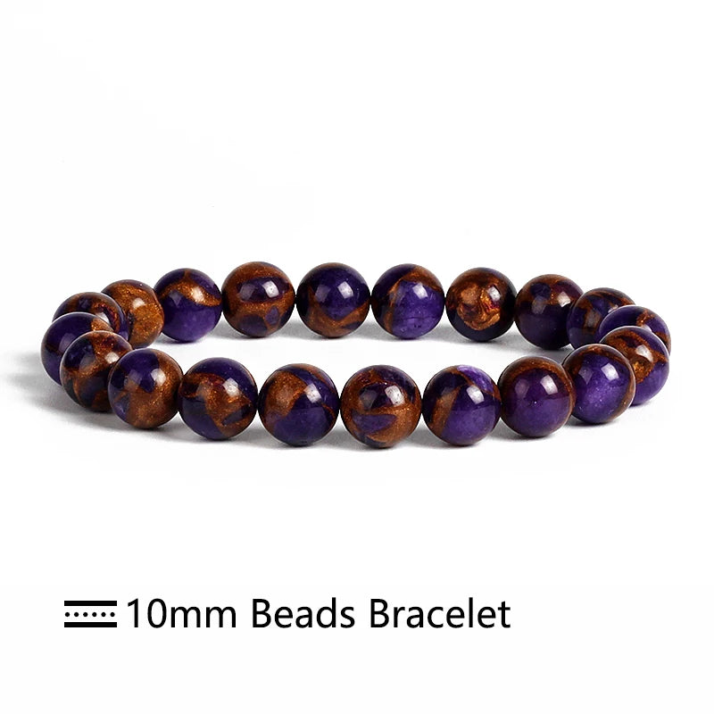 Purple Cloisonne Beaded Bracelets