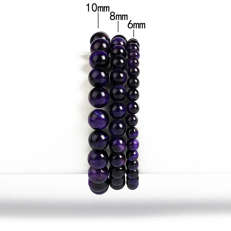 Purple Tiger Eye Bracelets