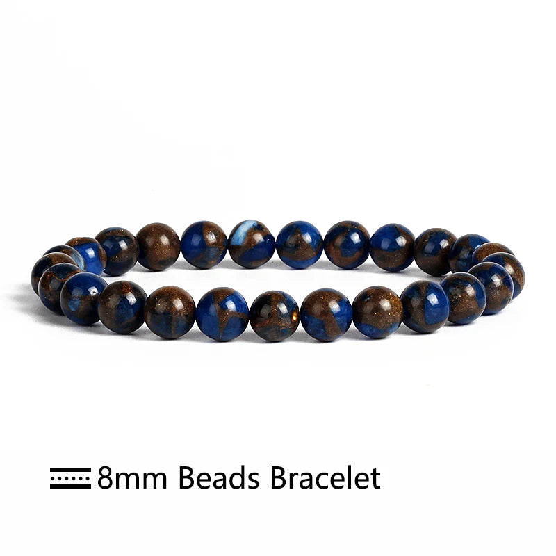 Royal Blue Cloisonne Beaded Bracelets