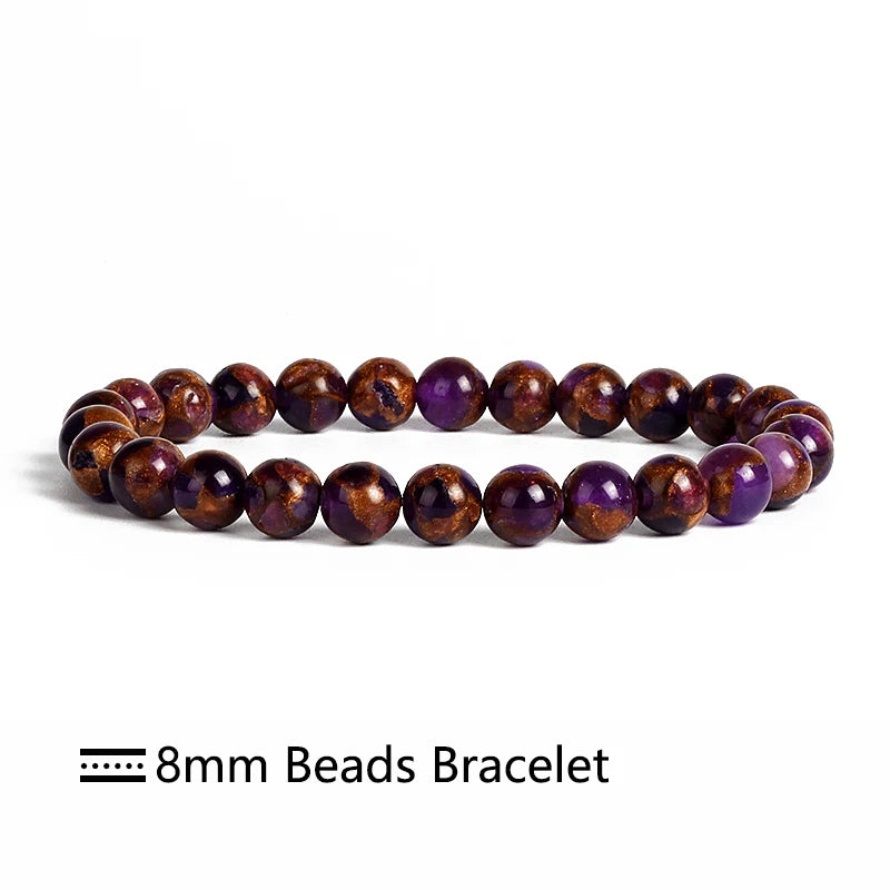 Purple Cloisonne Beaded Bracelets