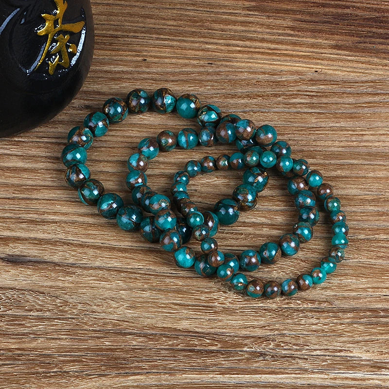 Green Cloisonne Beaded Bracelets