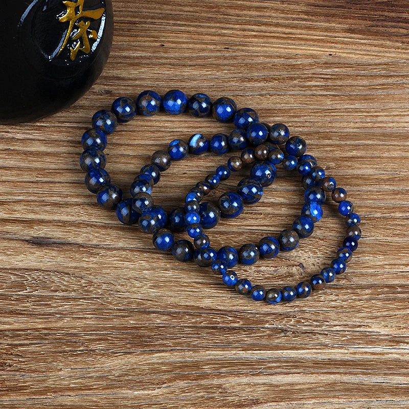 Royal Blue Cloisonne Beaded Bracelets