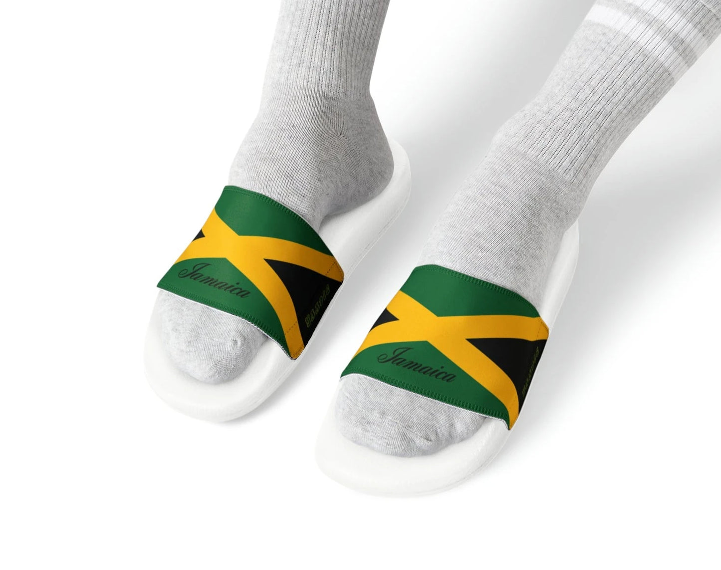 Jamaica Flag Slides with Interchangeable Straps