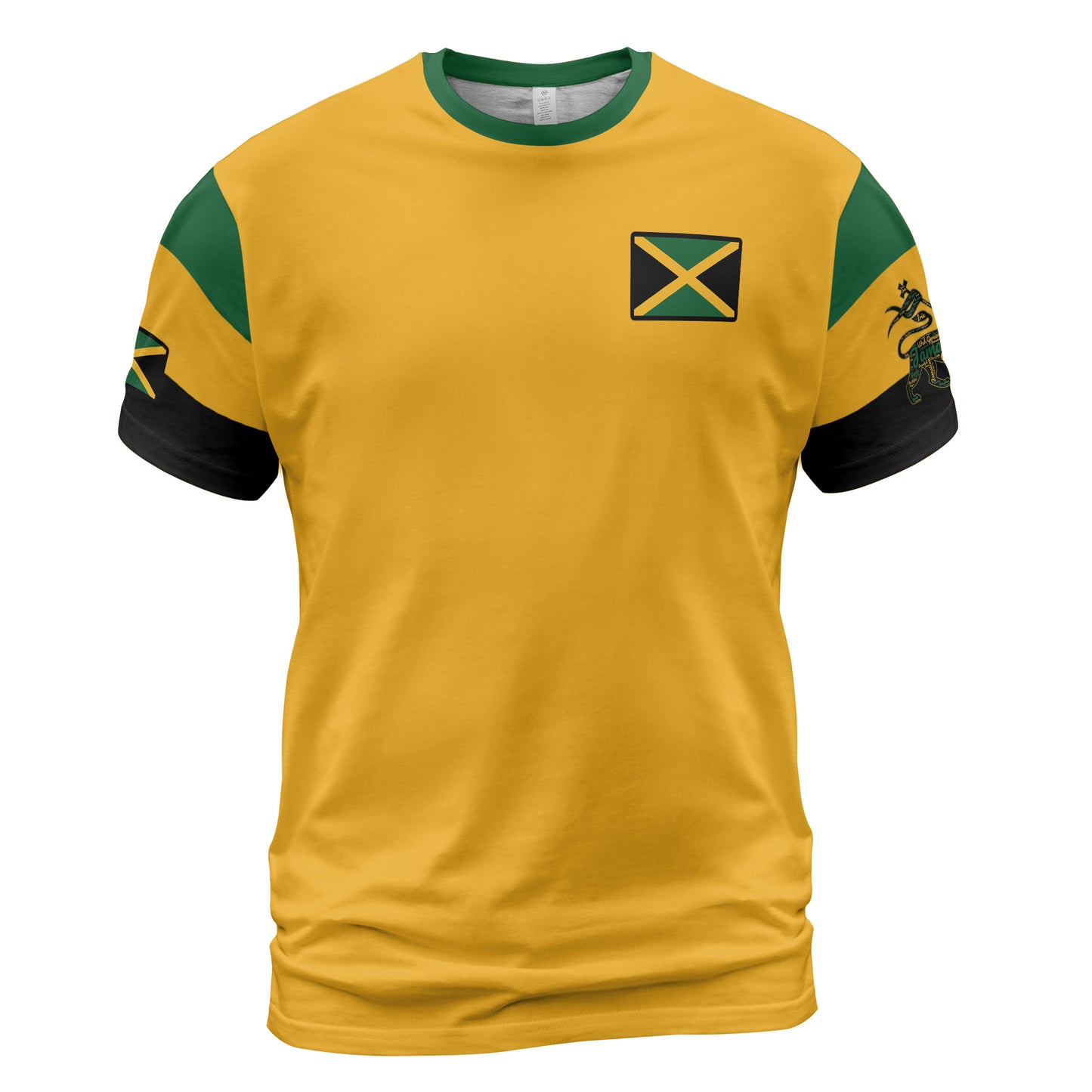 Jamaica Sports Shirt Lion Of Judah Comfort Tee - - Yellow