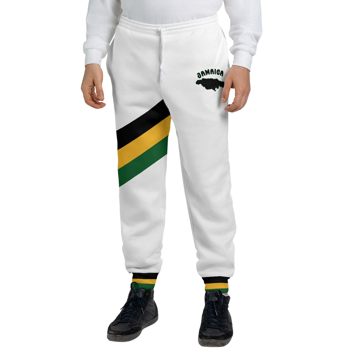 Jamaican Joggers - Jah Vibes White - Casual