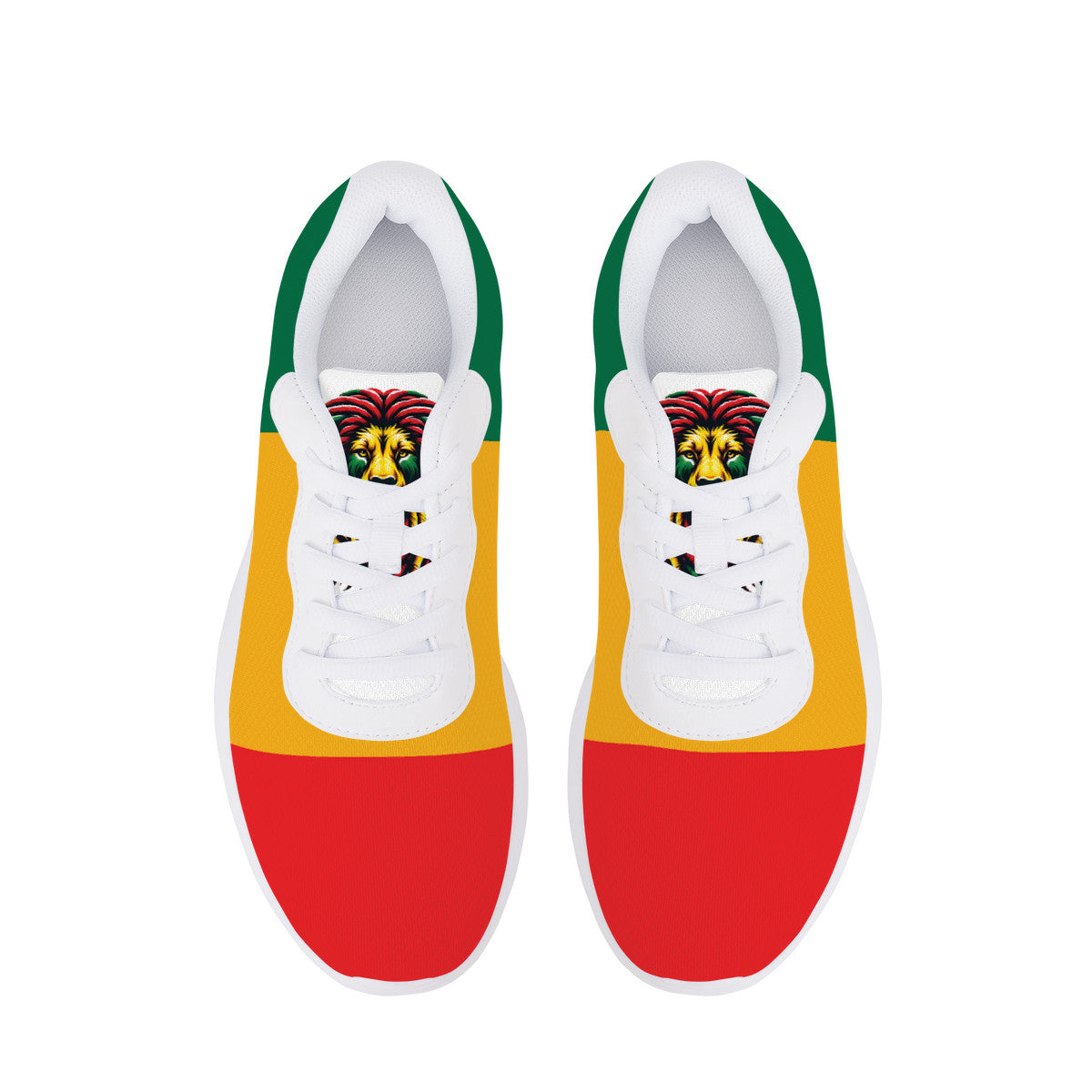 Rasta Stripes White Shoes striped accents in white colorway