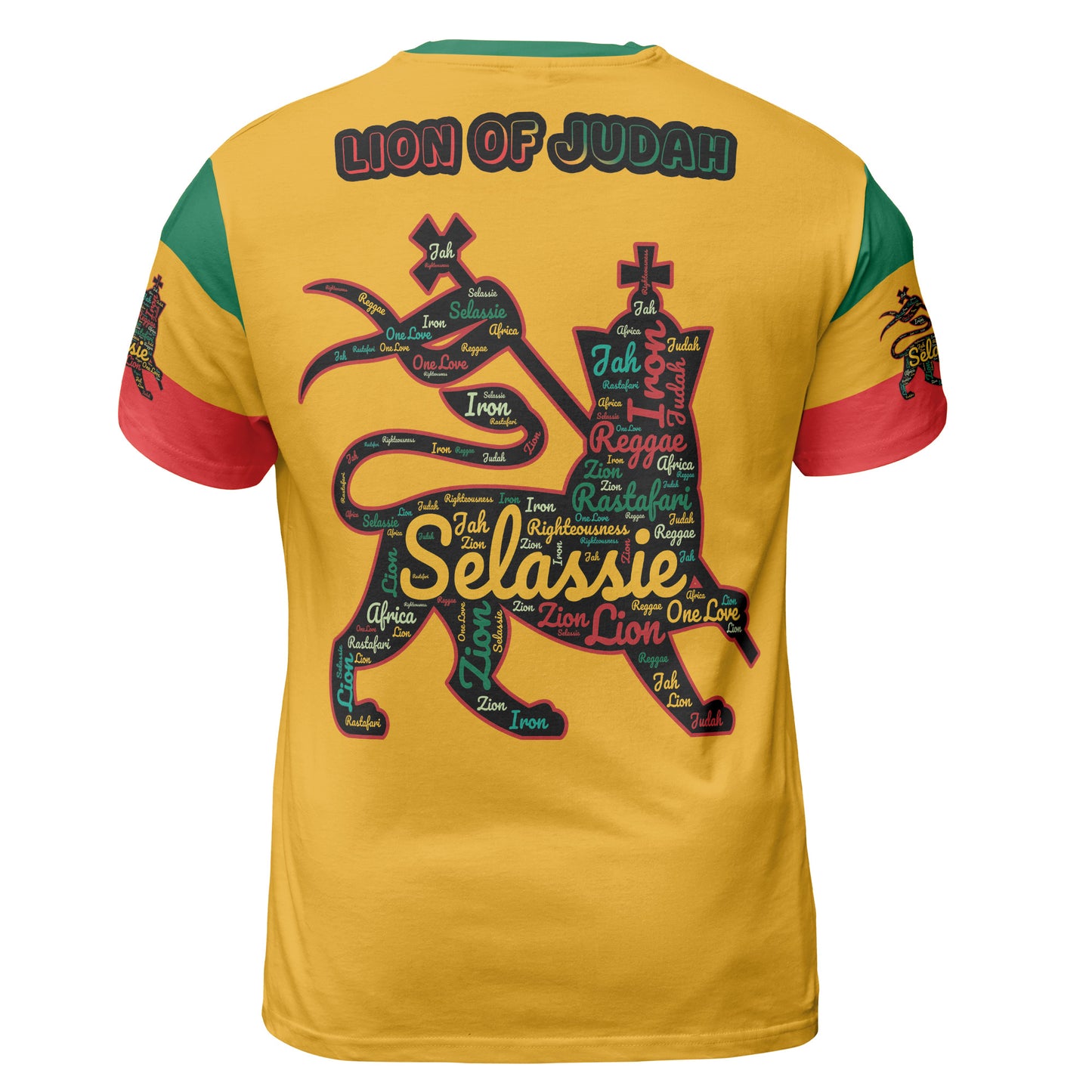 Rasta Sports Shirt Lion Of Judah Comfort Tee - Yellow