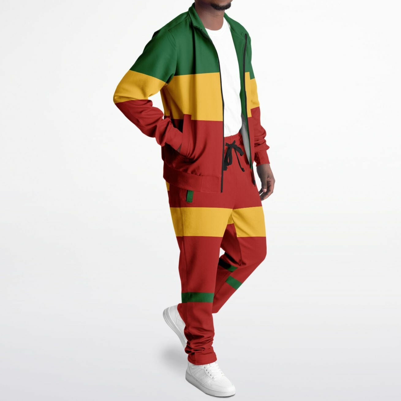 Rasta Tracksuit for Men and Women On Sale, Red Green and Yellow 2 Piece Tracksuit
