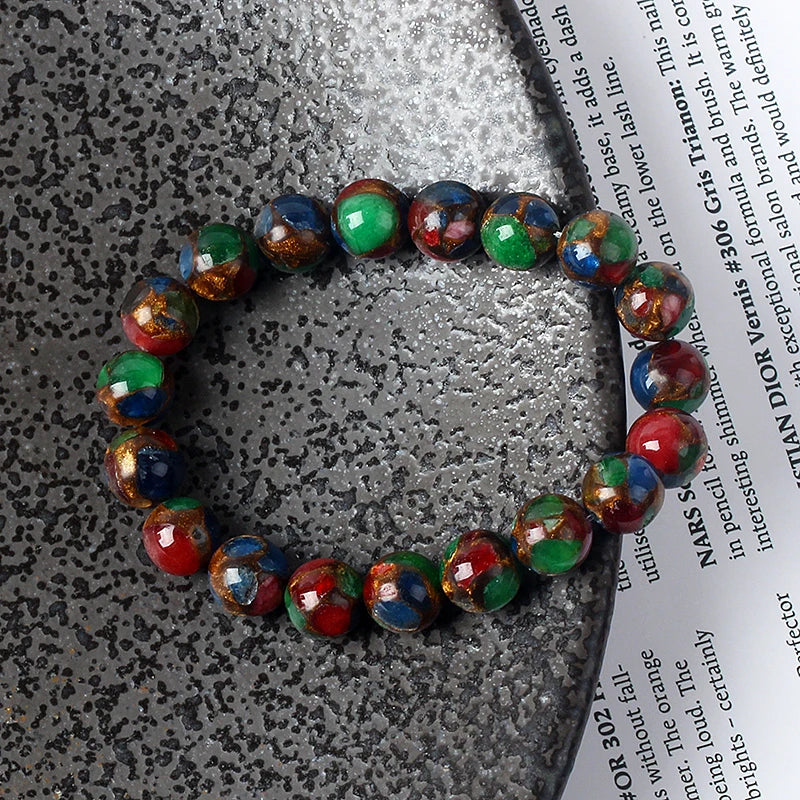Energy Colorful Cloisonne Beaded Bracelets