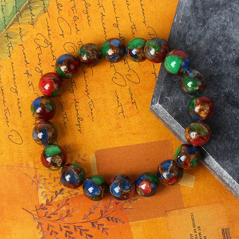 Energy Colorful Cloisonne Beaded Bracelets