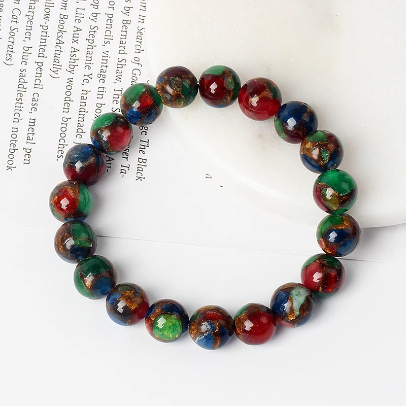Energy Colorful Cloisonne Beaded Bracelets