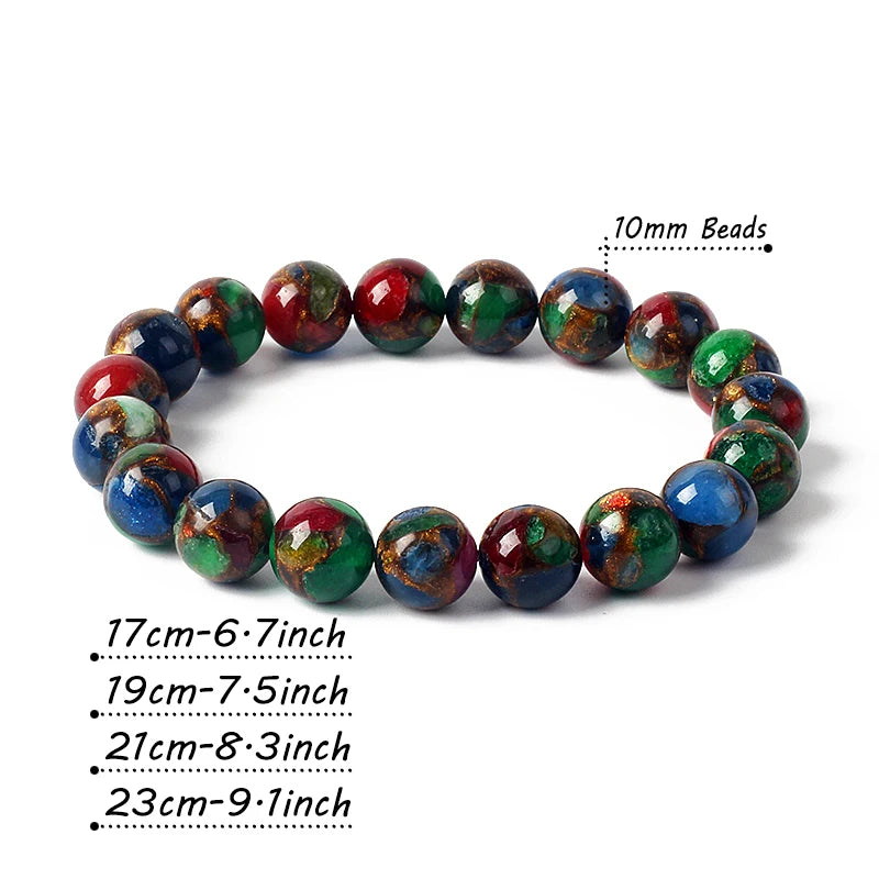 Energy Colorful Cloisonne Beaded Bracelets
