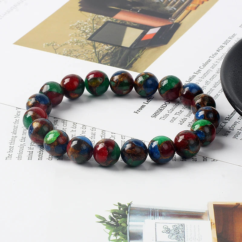 Energy Colorful Cloisonne Beaded Bracelets