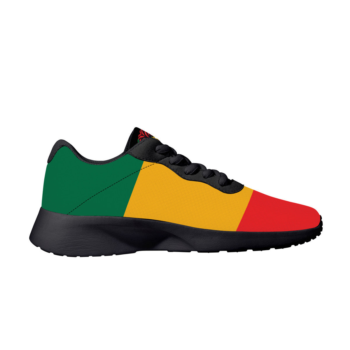 Rasta Stripes Black Shoes striped accents in black colorway
